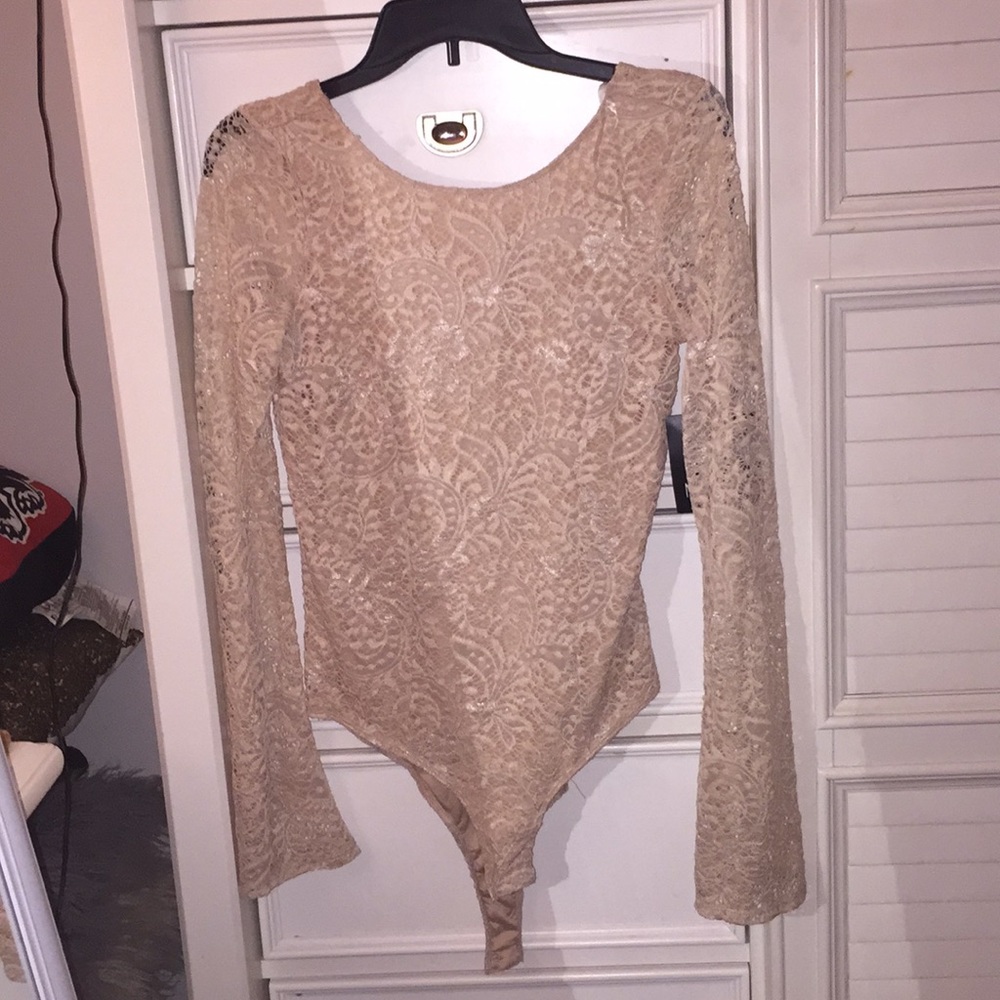Miss Chievous - Tan Lace Body Suit!!